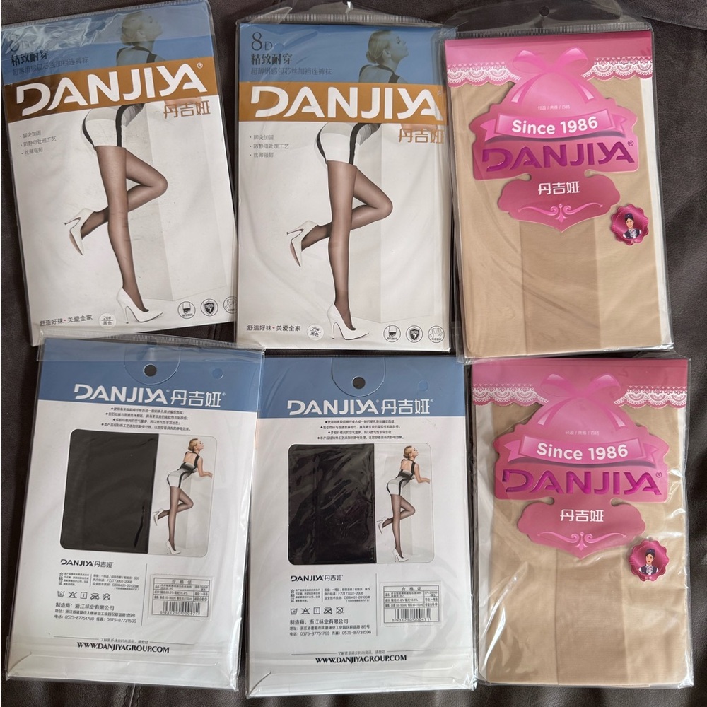 DANJIYA Sheer Tights / Pantyhose - Black & Nude